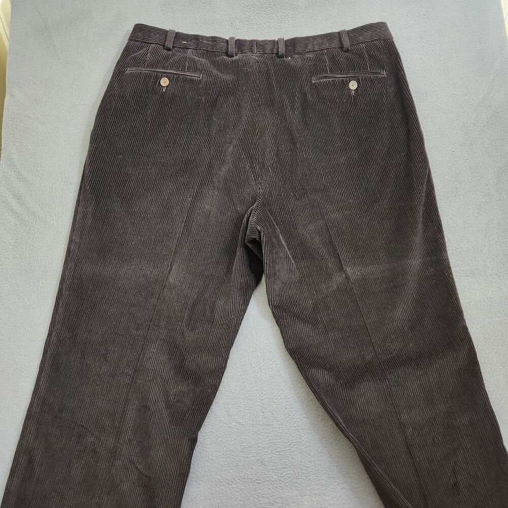 Lauren Ralph Lauren Men 38X34 Black Straight Leg Pleated Corduroy Pants - Picture 4 of 10